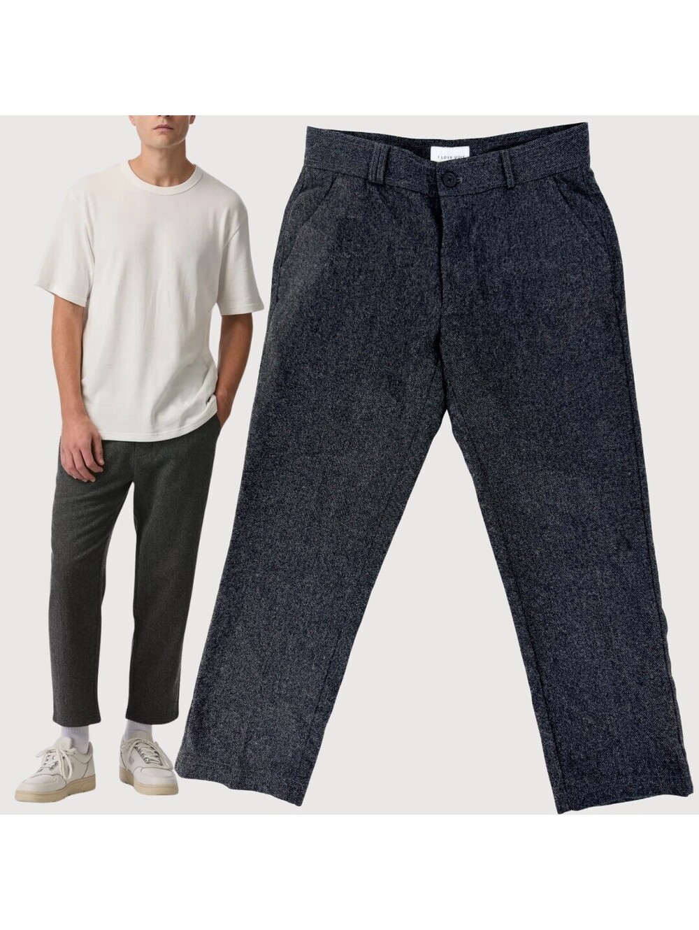 I Love Ugly Kobe Wool Blend Charcoal Pants M